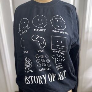 OG Mega Yacht History of Art Graphic Long Sleeve Crew neck